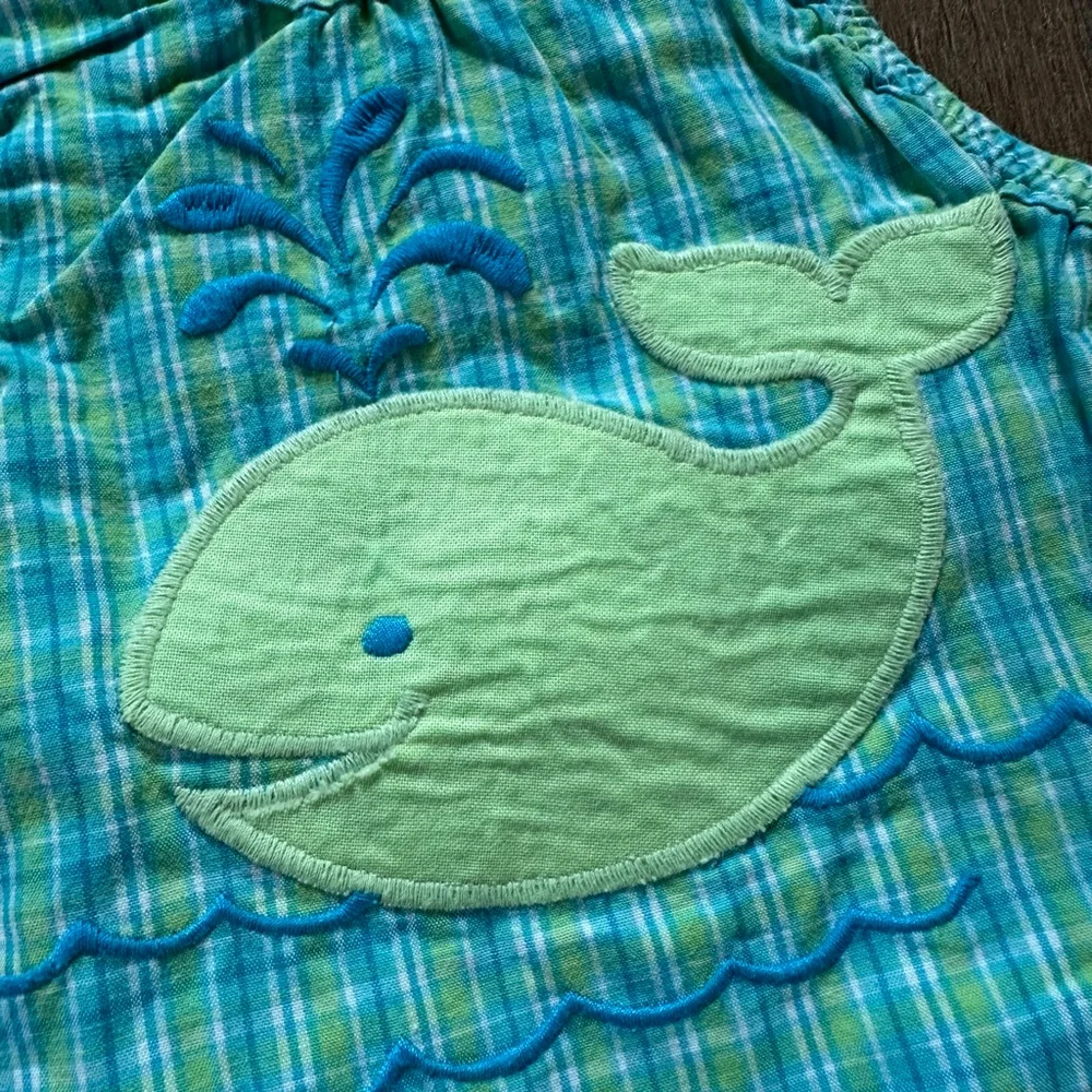 Baby The Bailey Boys One Piece Swimsuit 18 Months Blue Green Plaid Whale Boutiqu